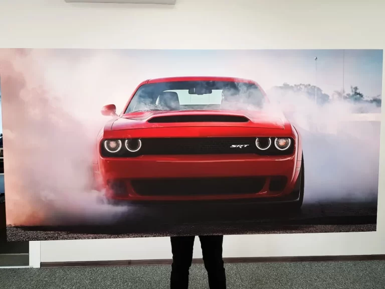 Automobilio nuotrauka ant drobės